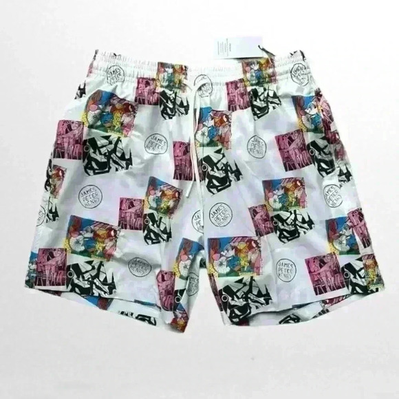 Swiminista x James Peter Henry Mid-Length Board-Shorts Swim Trunks Size Medium​ - Picture 1 of 5